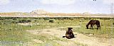 Henry Farny Canvas Paintings - A Rest in the Desert